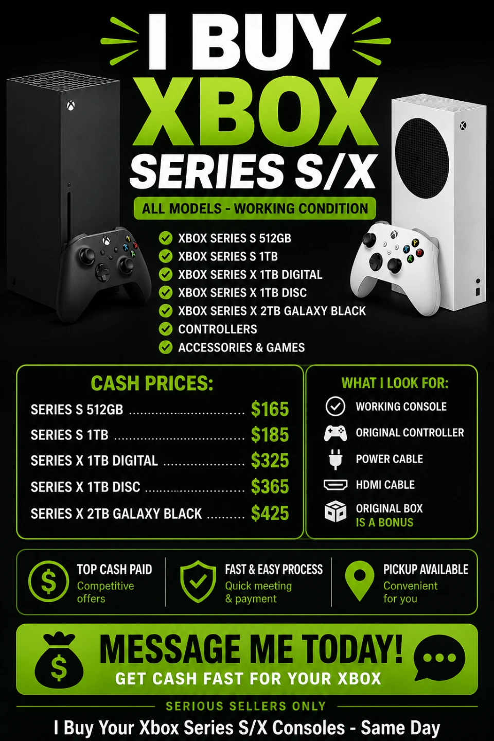 Wanted: Xbox Series S/X (all models)