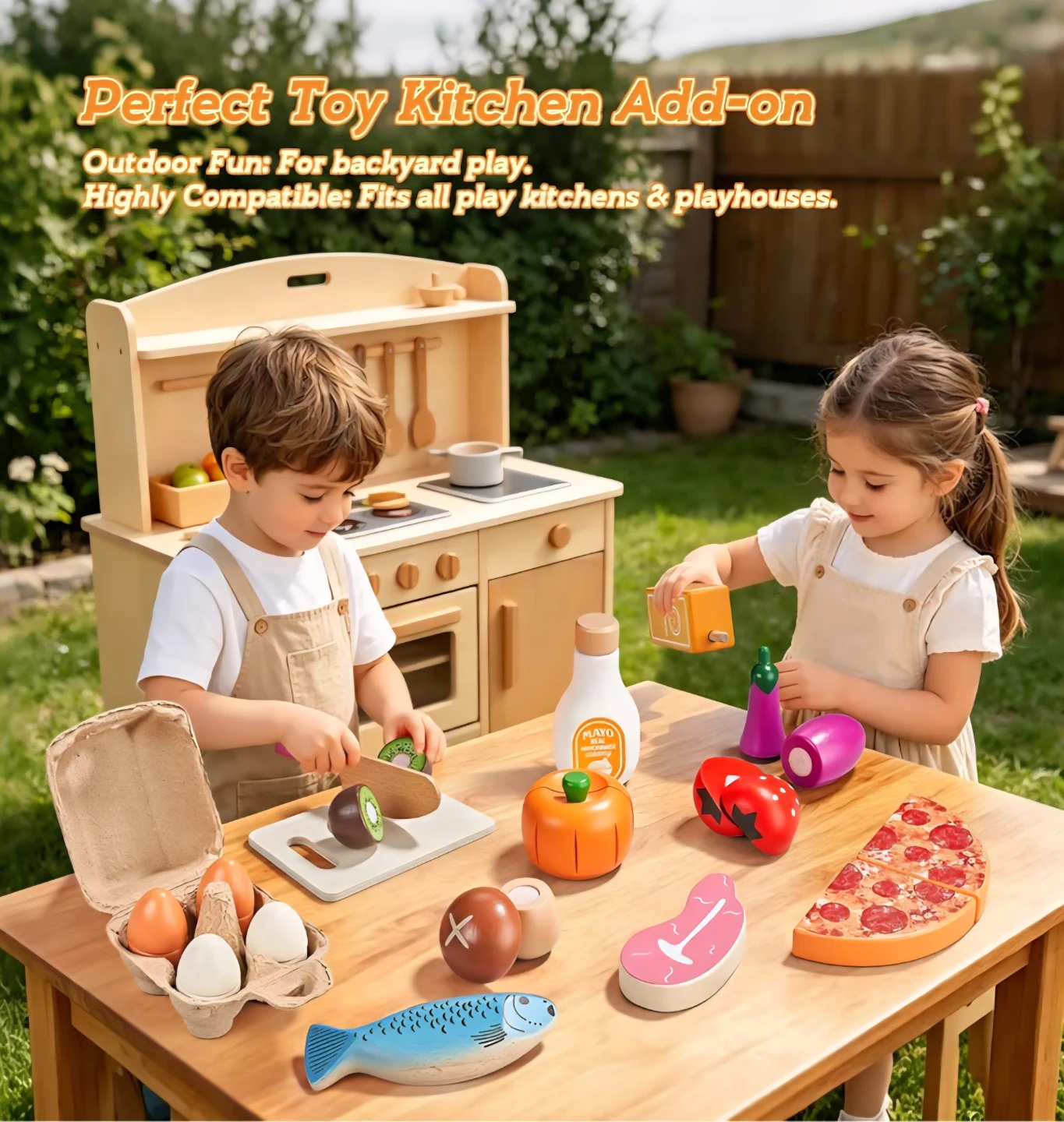 Wooden Play Food Set - photo 3