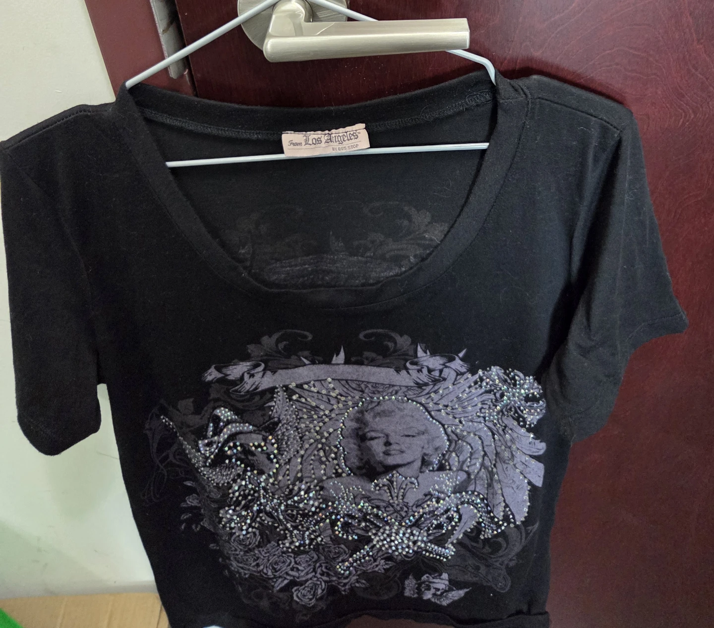 Black Marilyn Monroe T-Shirt by Bus Stop