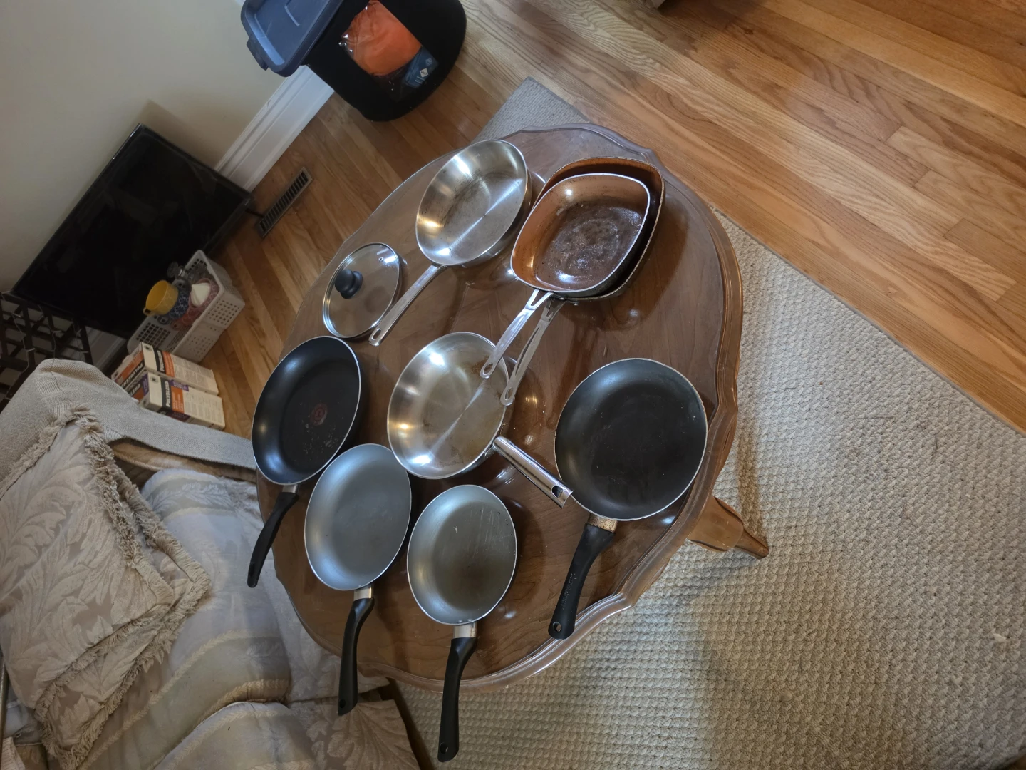 Assorted Frying Pans and Skillet Set