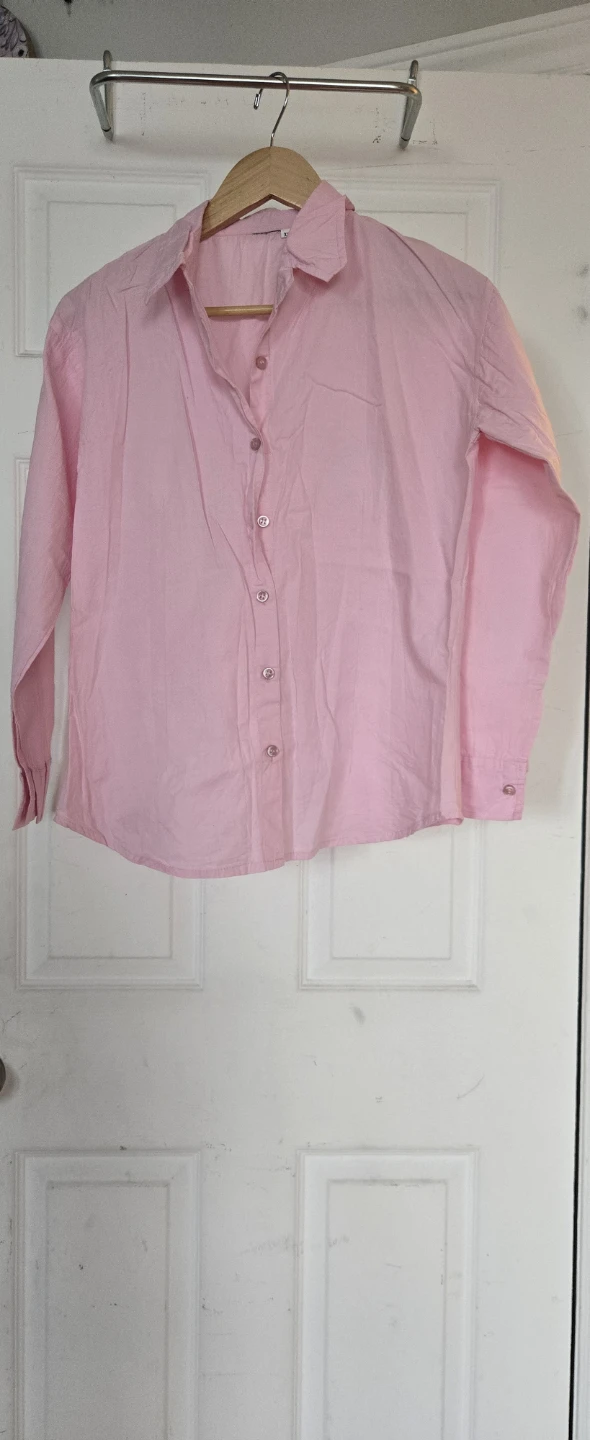 Pink Long-Sleeve Button-Up Shirt - photo 2