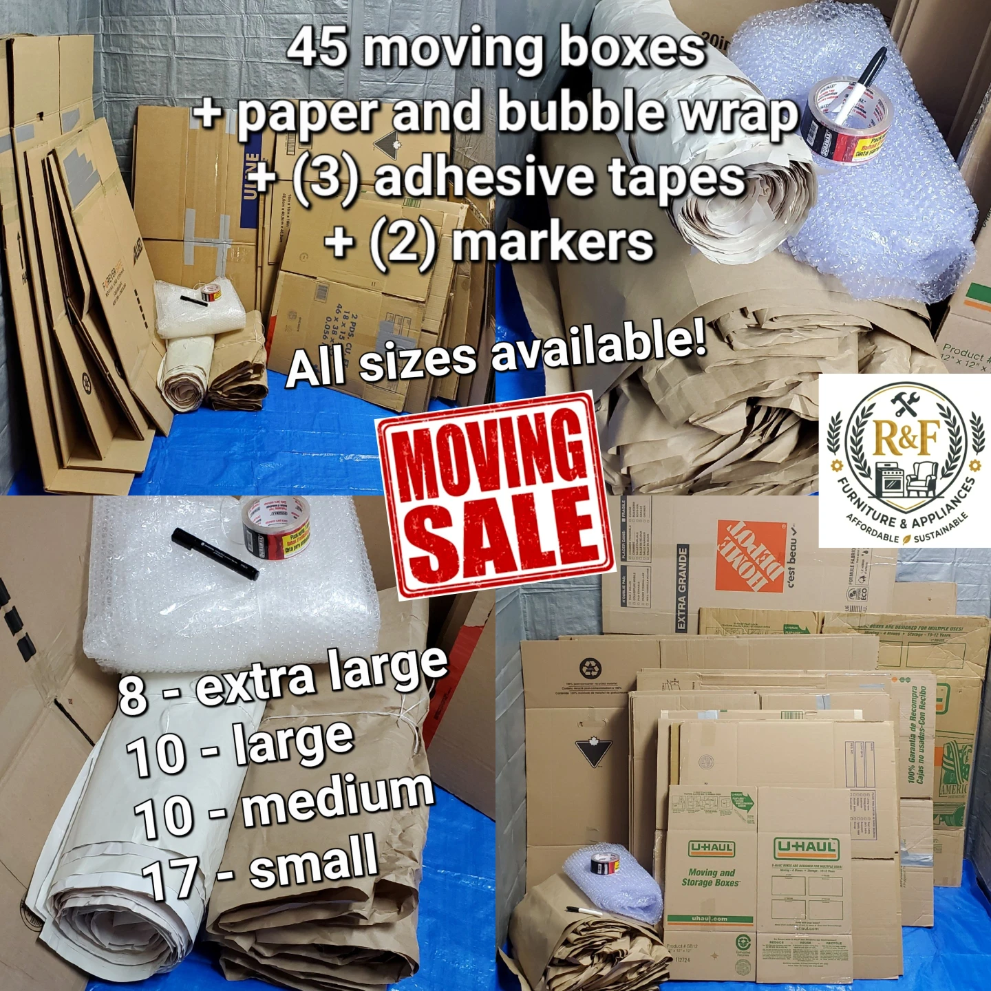 ✴️Combo pack of moving boxes and other supplies