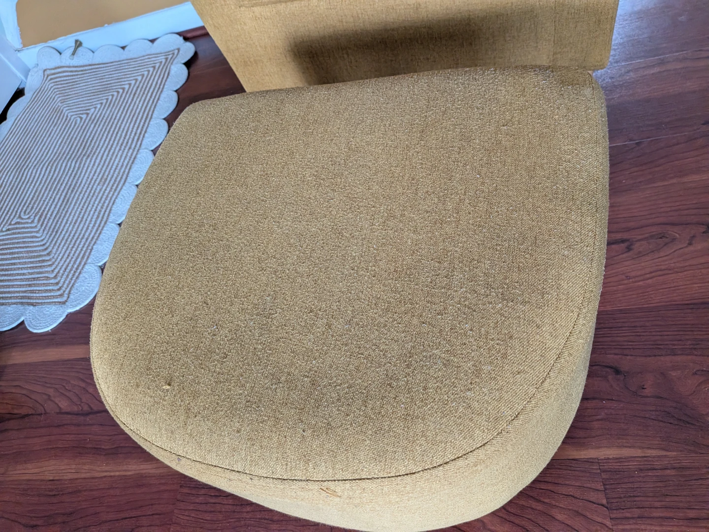 Yellow Accent Chair with Ottoman - photo 5