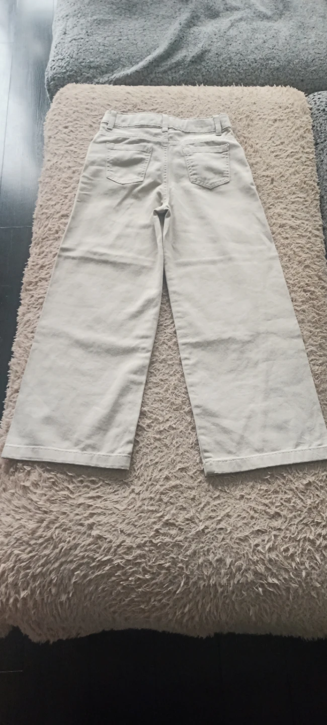 Wide-leg Jeans - Cream - photo 2