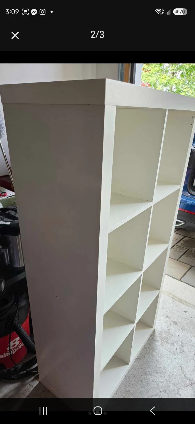 White 9-Cube Storage Shelf - photo 2