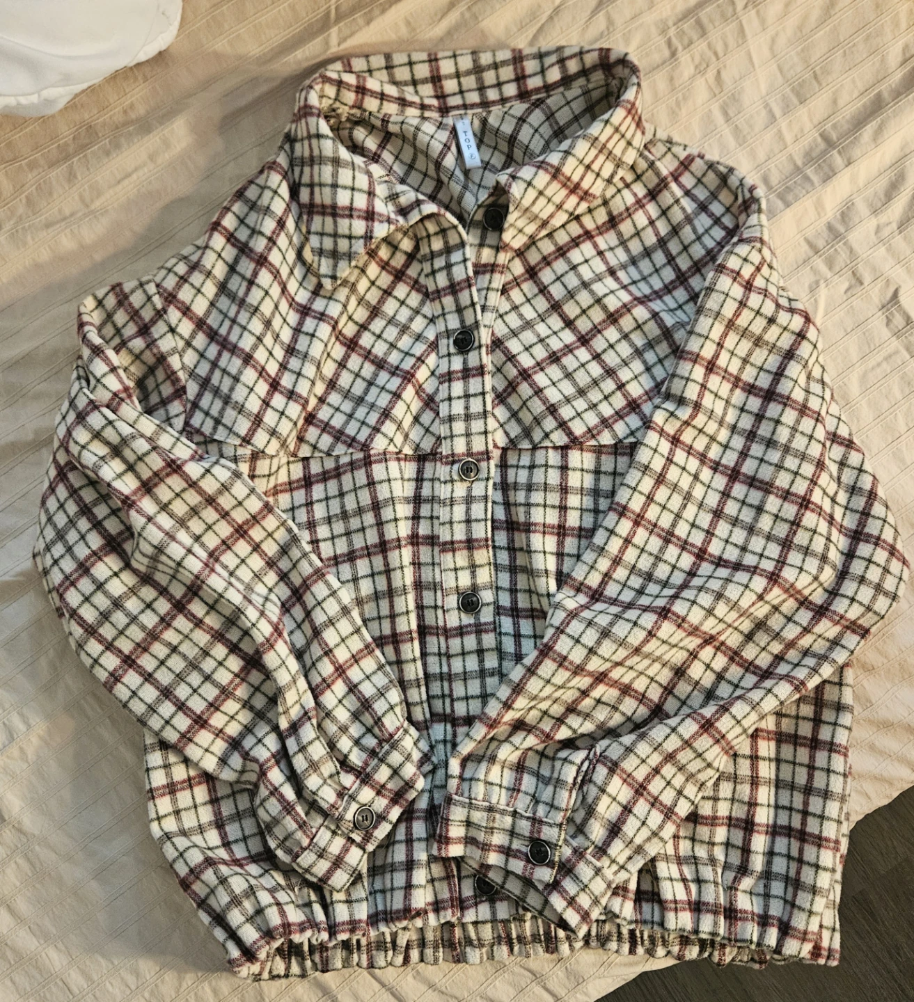 Plaid Flannel Button-Up Shirt