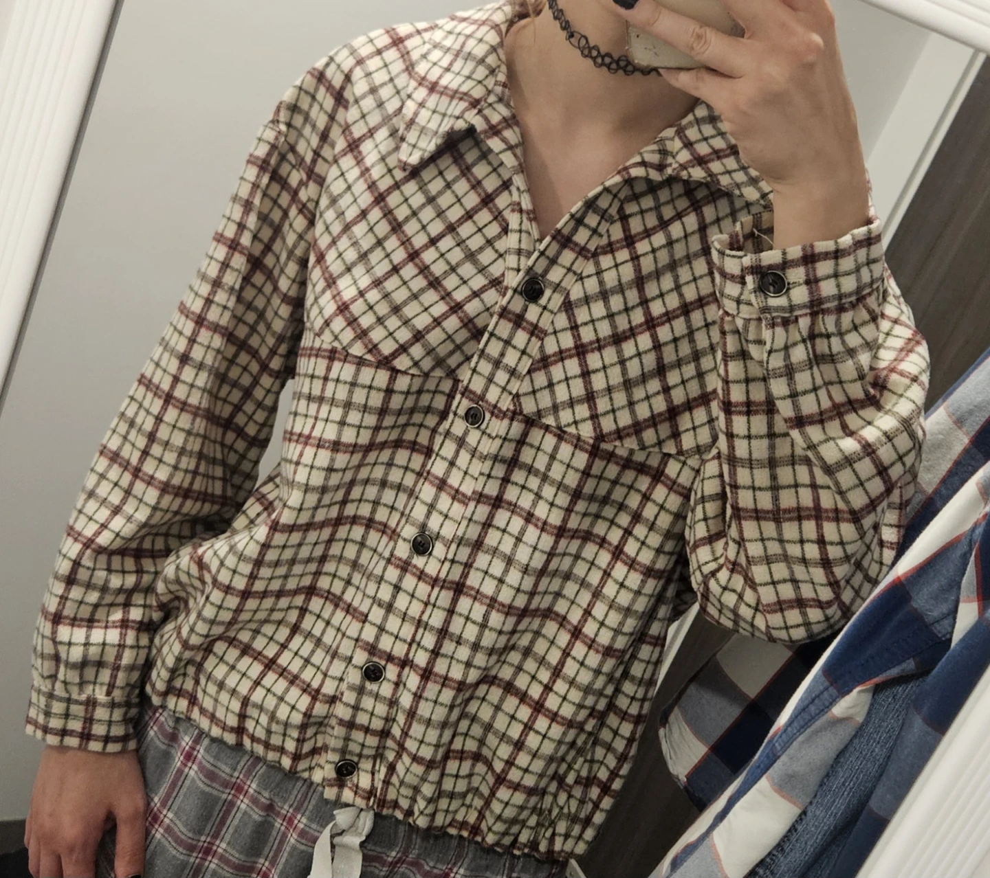 Plaid Flannel Button-Up Shirt - photo 2