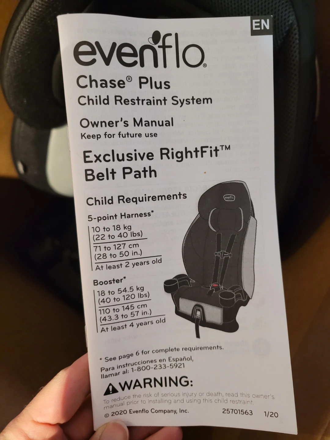 Evenflo Chase Plus Child Car Seat