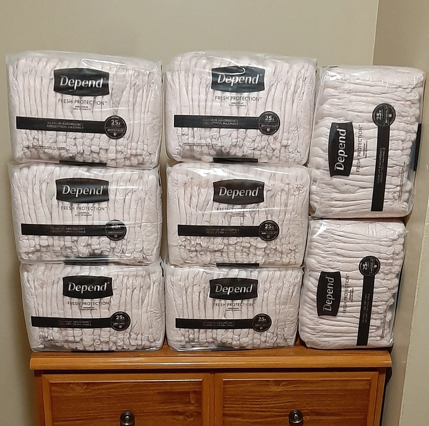 Depend Women's Ultra Absorbency/Overnight Protection Underwear.