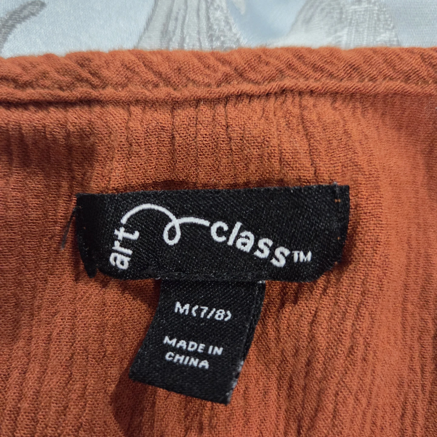 Girls Art Class Tank Top M(7/8) Orange Lace Trim - photo 2