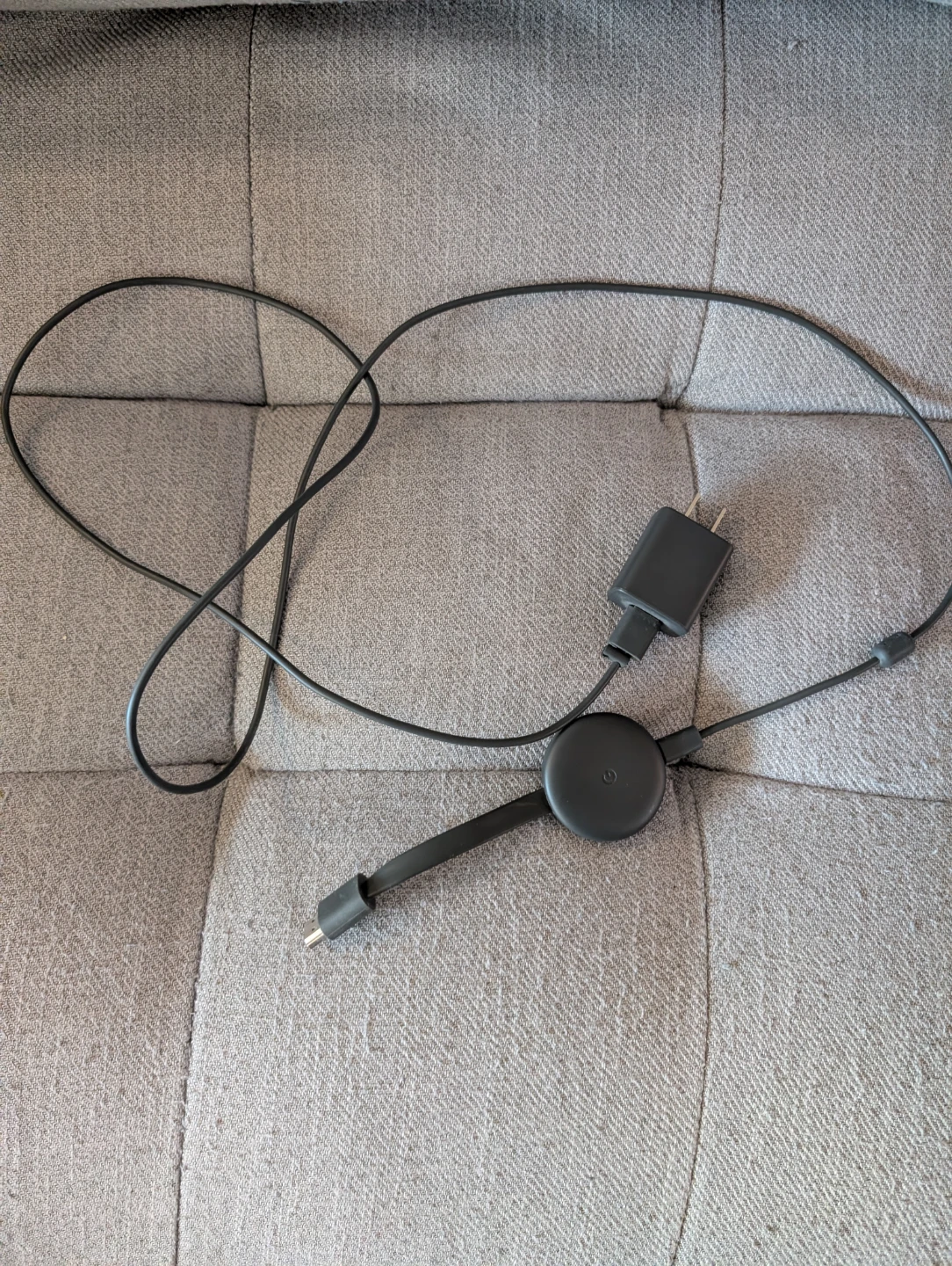 Google Chromecast (1st Gen) with Power Adapter