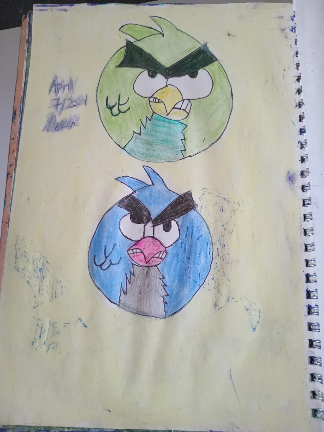 Angry birds with Yellow Background