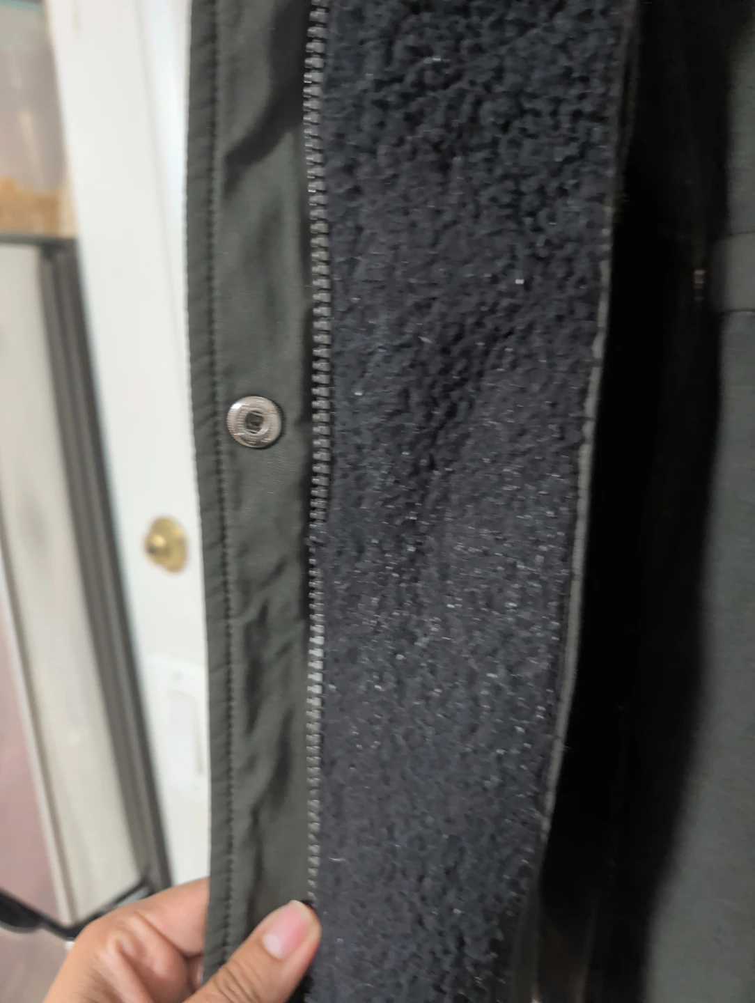 French Connection Olive Green Sherpa Lined Parka Size M - photo 4
