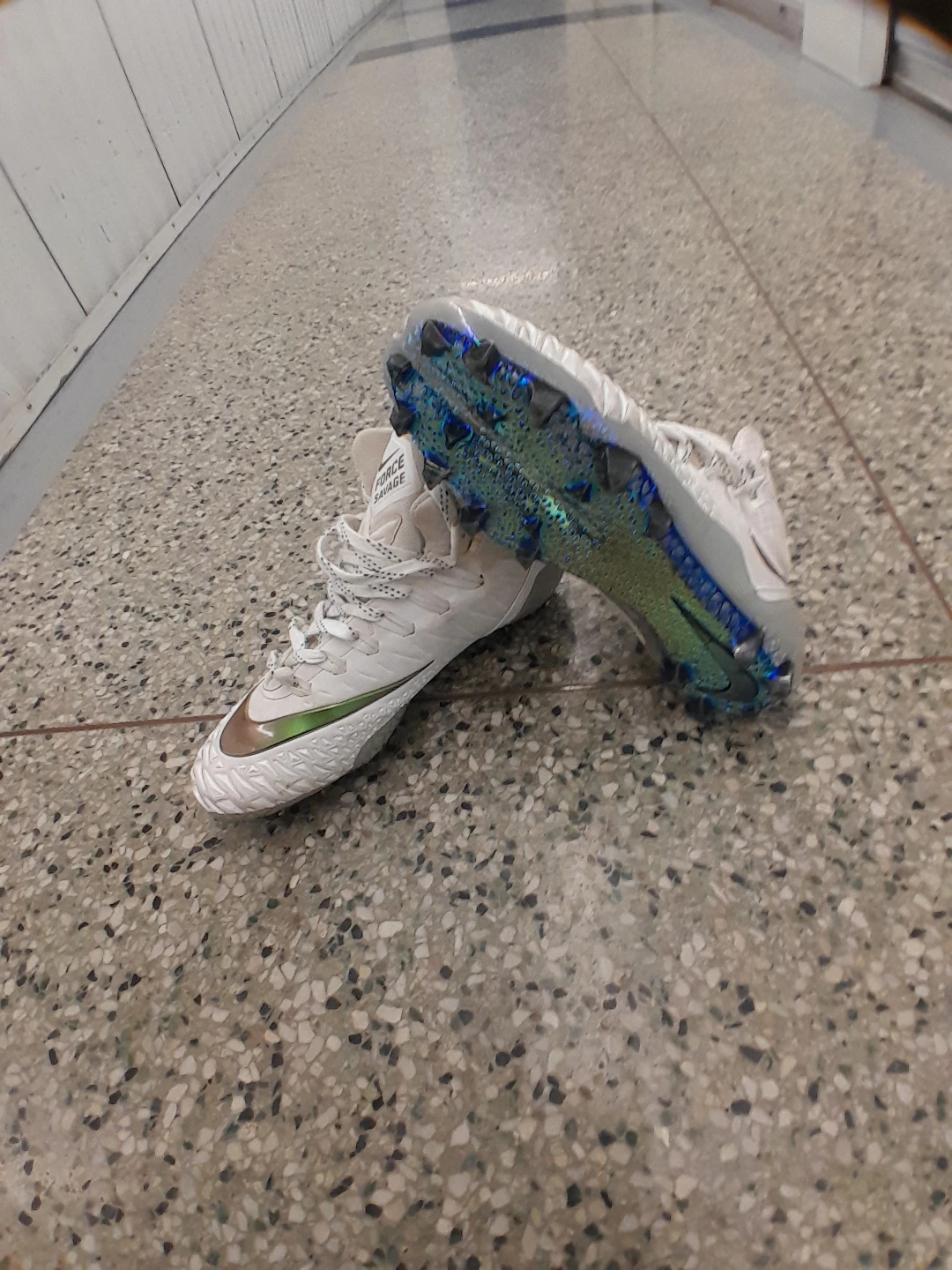 Nike Force Savage Elite TD Cleats White Men's Size 15 - photo 4