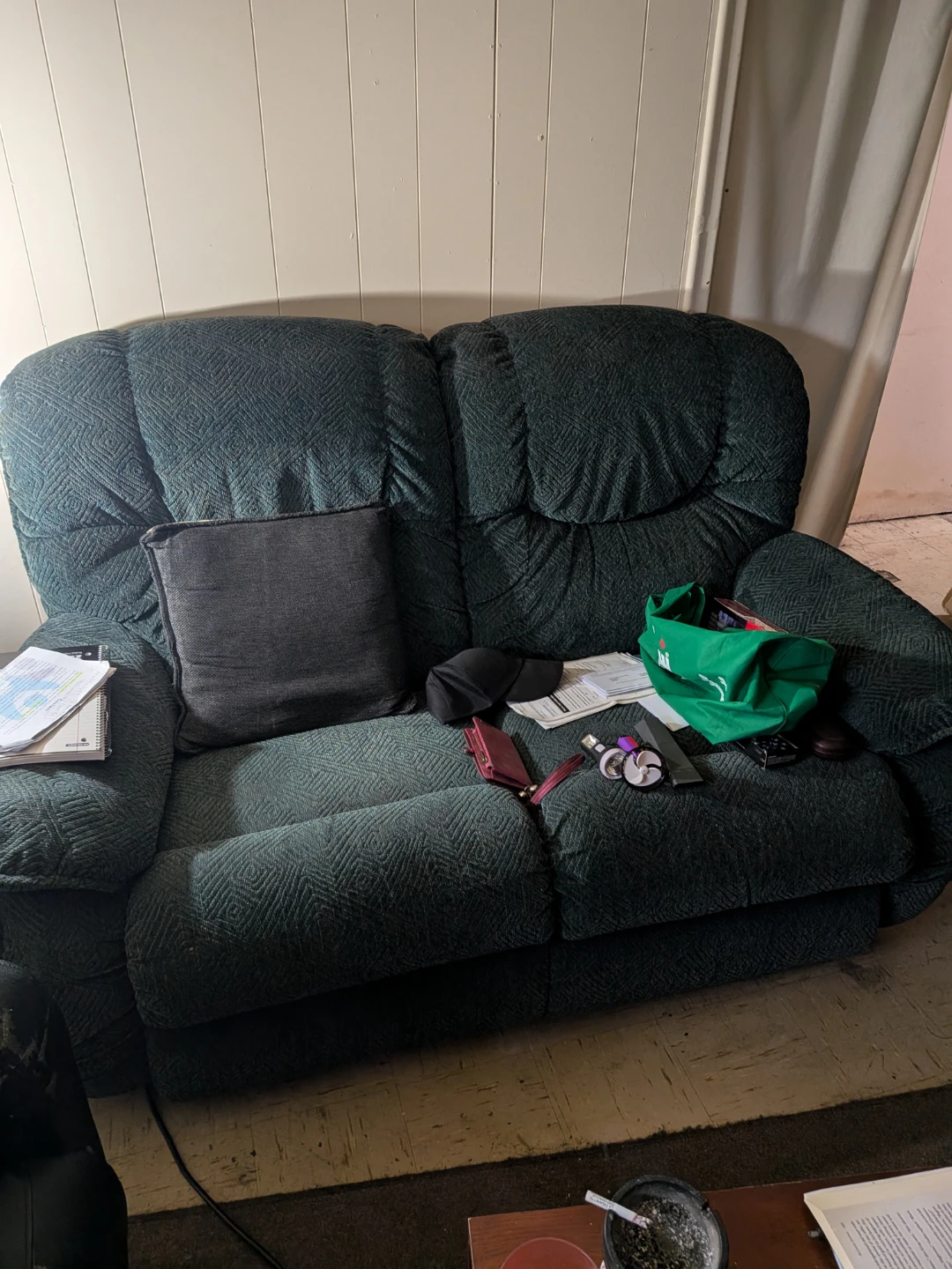 Double love seat recliner