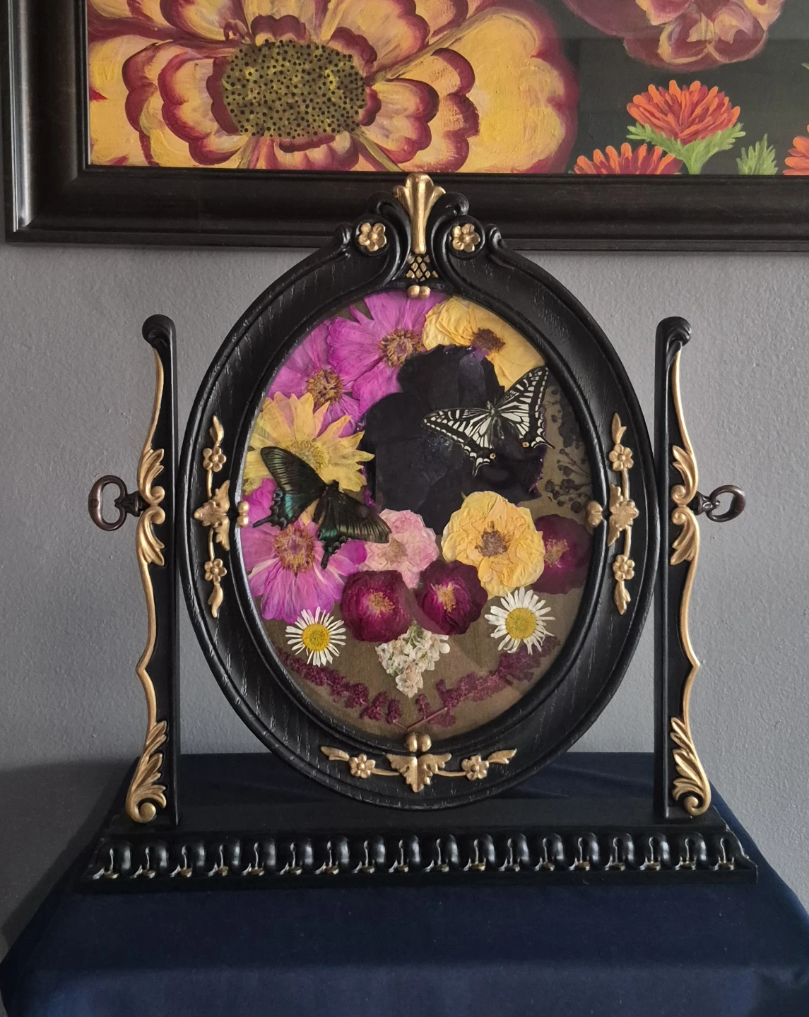 Chinese Peacock and Chinese yellow Swallowtail in MCM frame