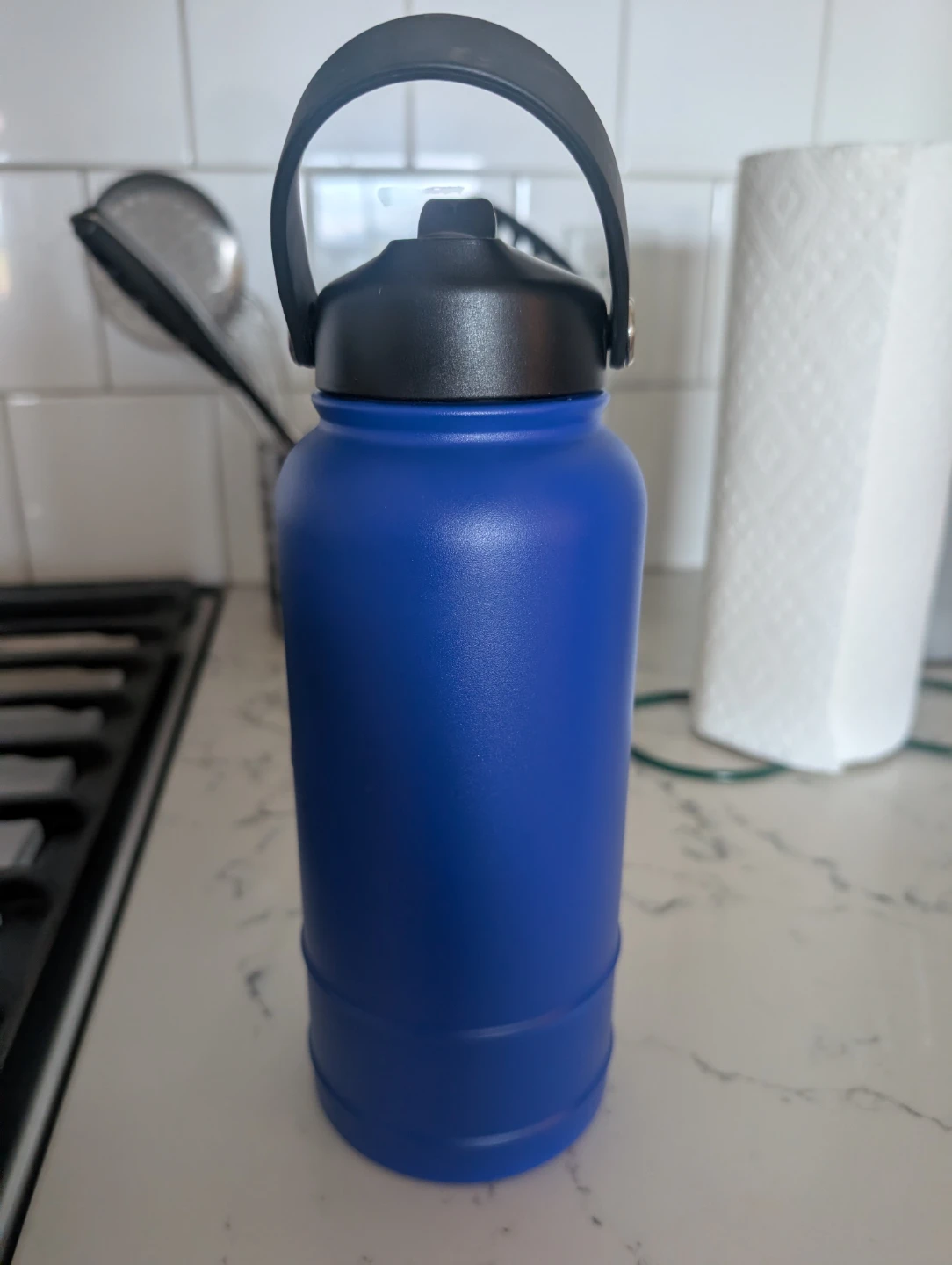 Blue Insulated Water Bottle with Handle - photo 2