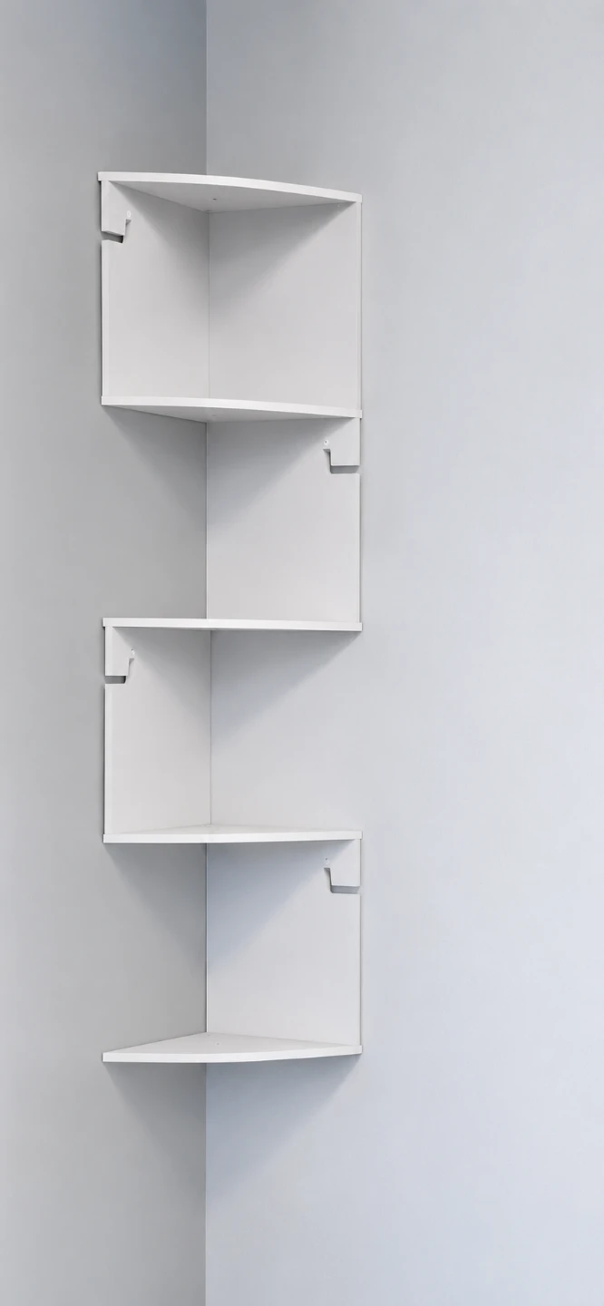 White Corner Shelf Unit