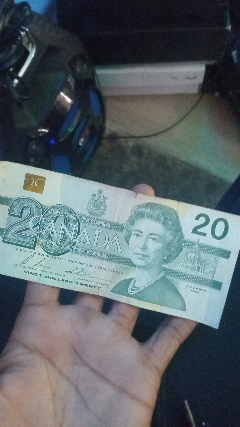 Bank of Canada 1991 $20 Twenty Dollars 3 Digit Radar Note