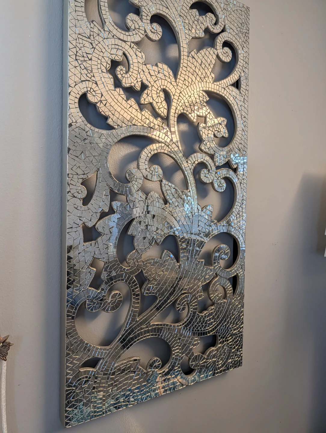 Silver Mosaic Wall Art Panel - photo 4
