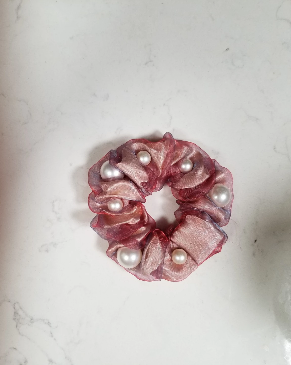 NEW Pearl Embellished Scrunchie