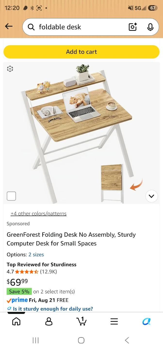 Folding Computer Desk - photo 2