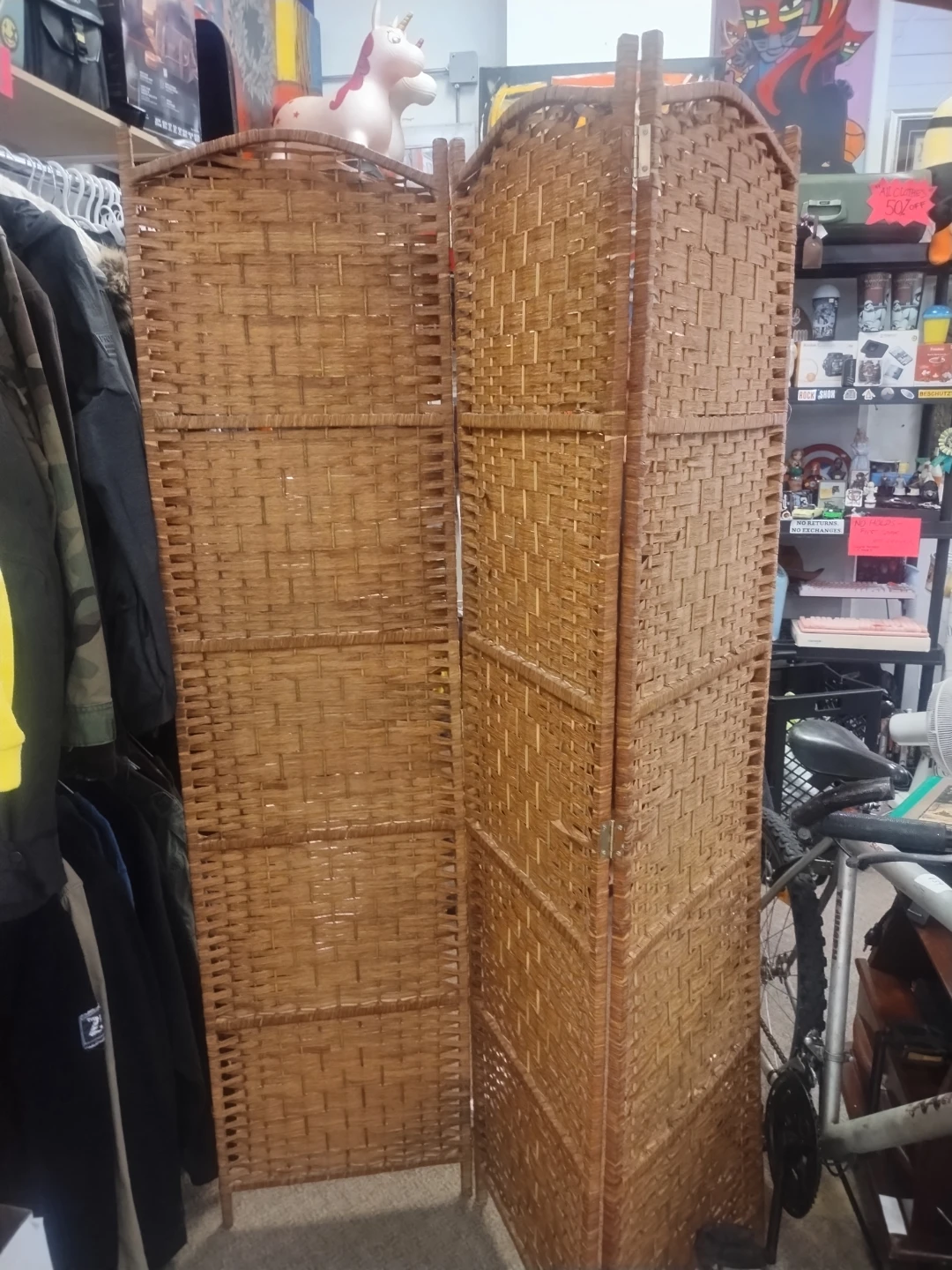 Woven Room Divider Screen