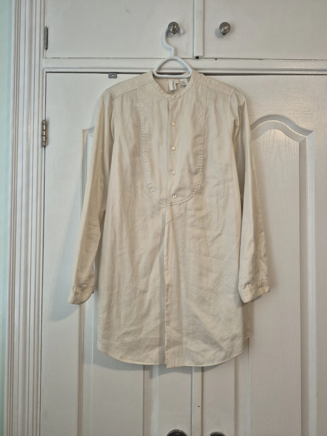 Vintage Pure DKNY 100% Cotton Tunic - Cream Blouse - photo 2