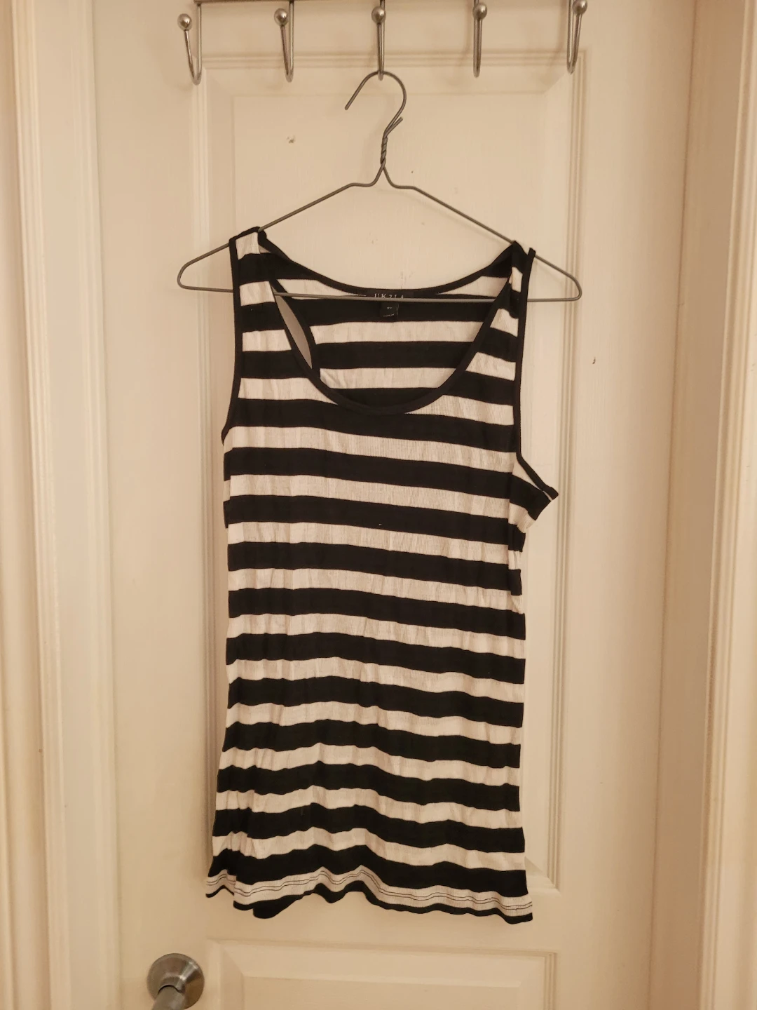 Black and White Striped Tank Top