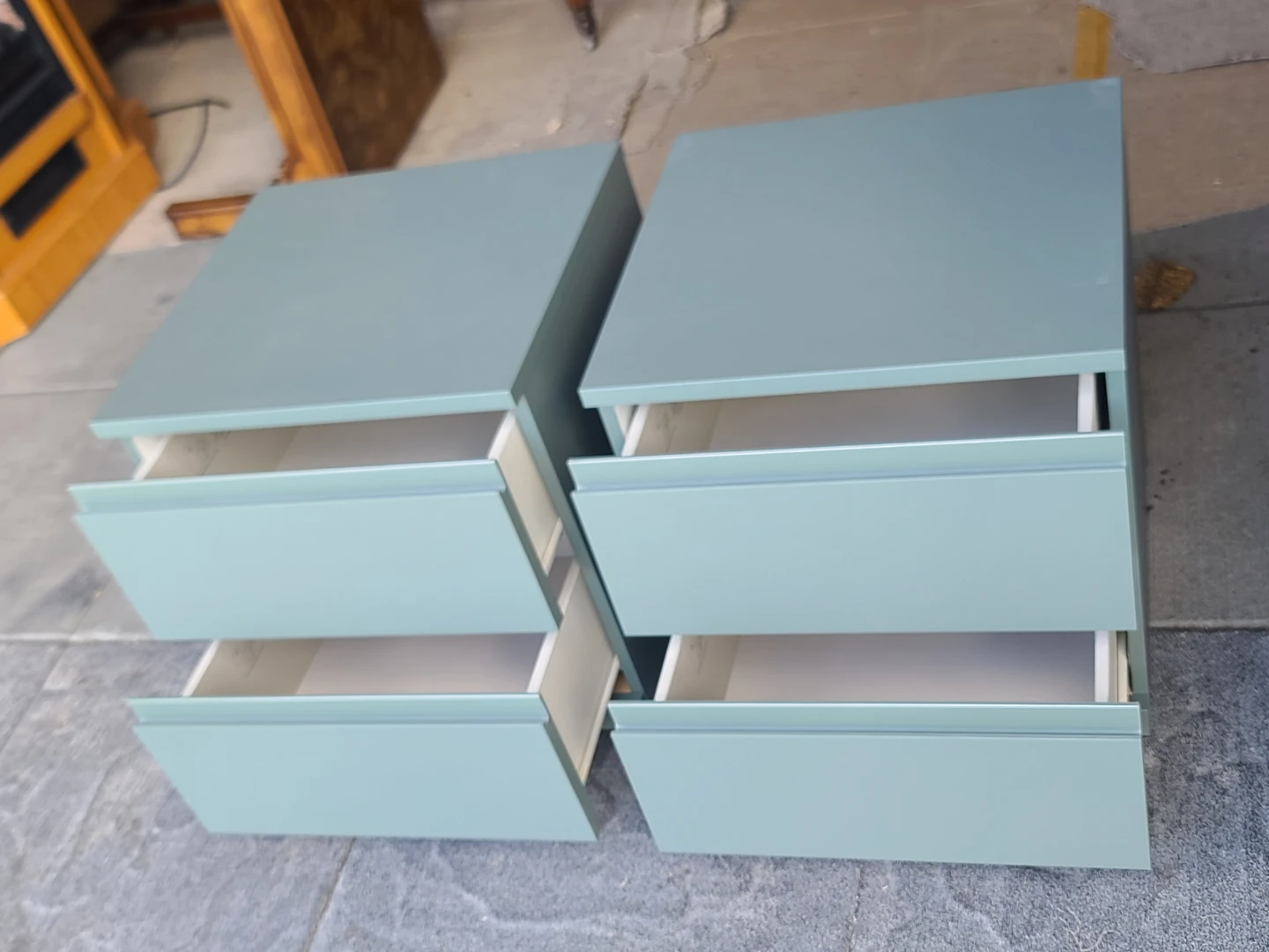 IKEA MALM 2-Drawer Chests - Sage Green (Pair) - photo 2