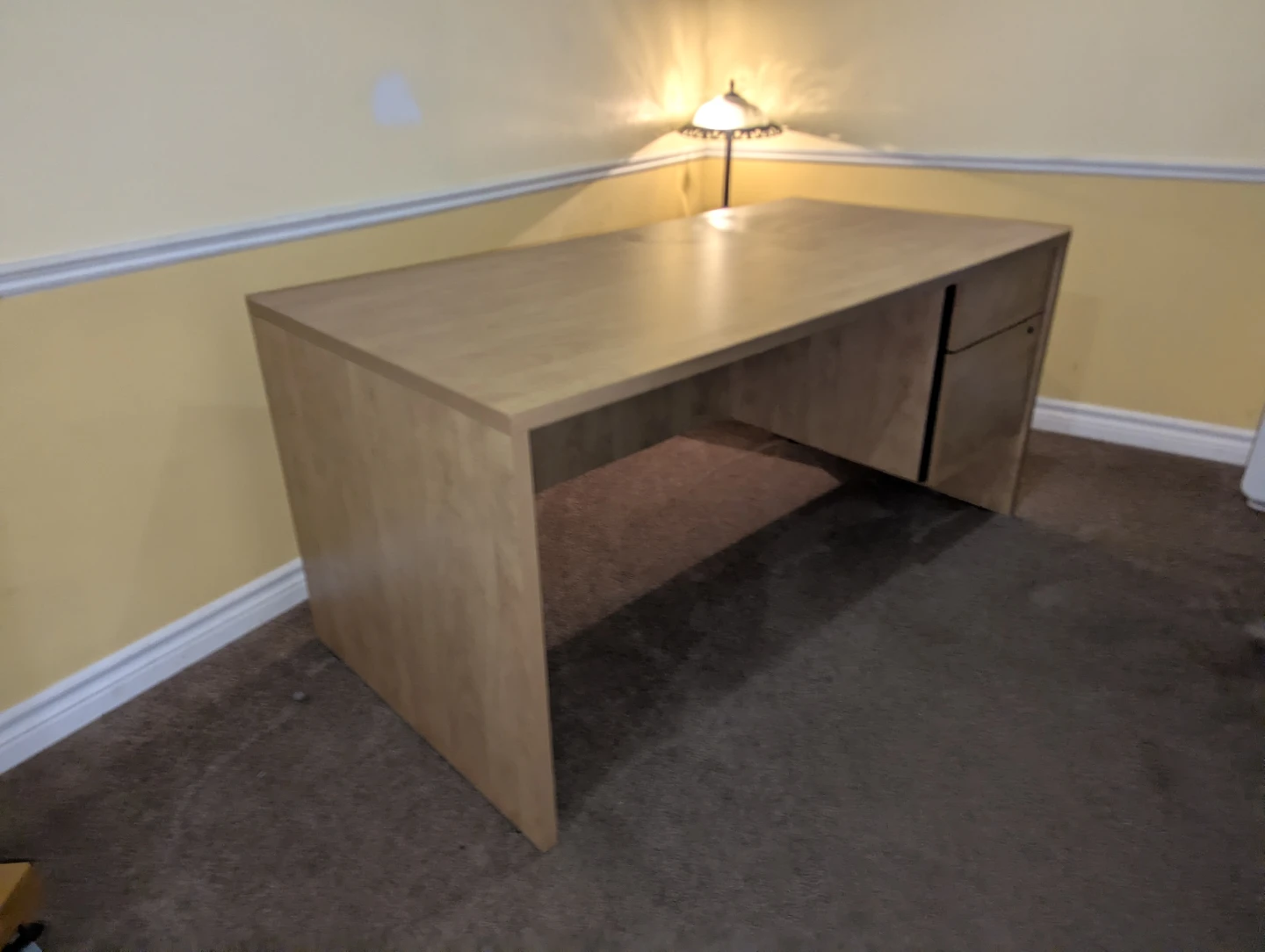 Light Wood Desk with Drawer - photo 2