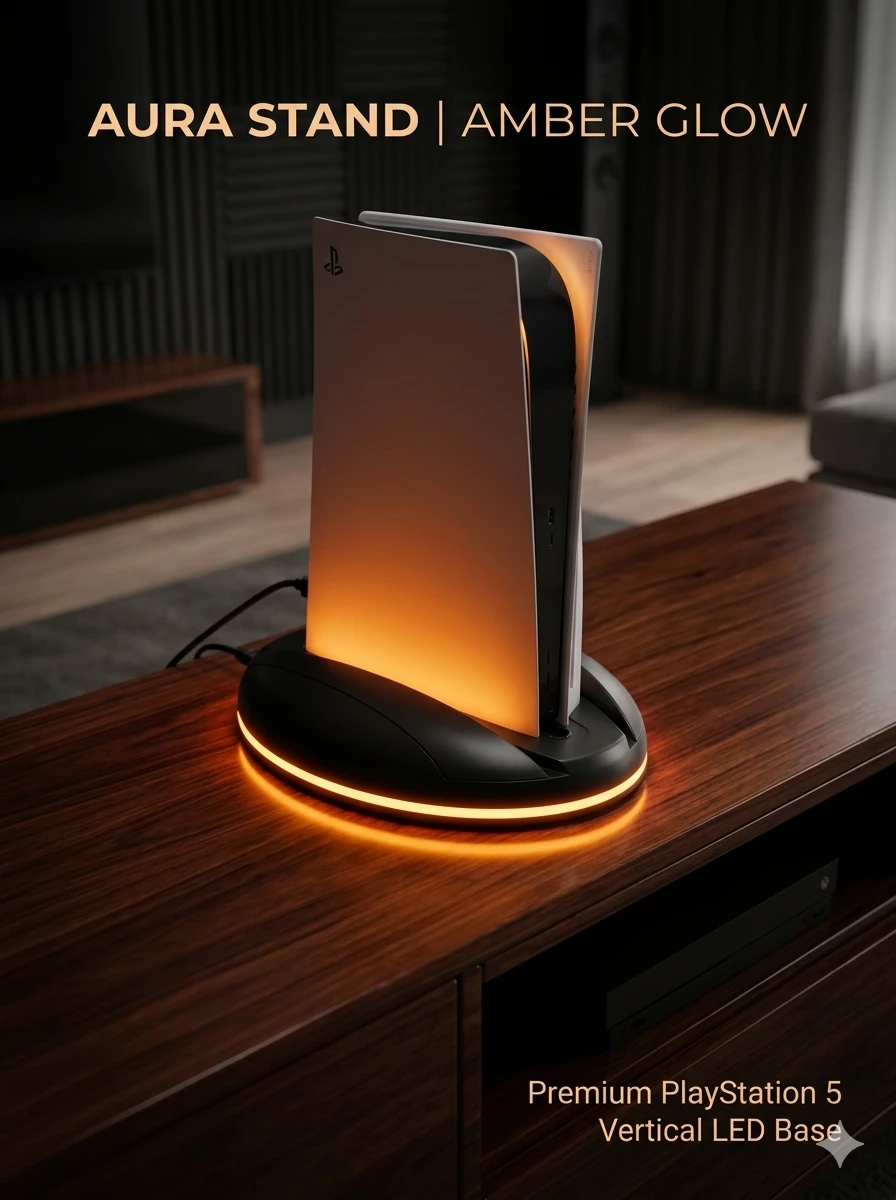 PS5 Accessory Bundle,LED Vertical Stand & Wireless Controller KB