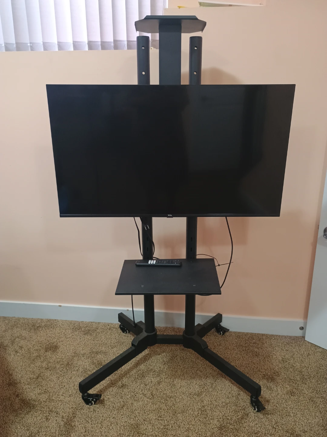 Rolling TV Stand with Shelf - photo 5