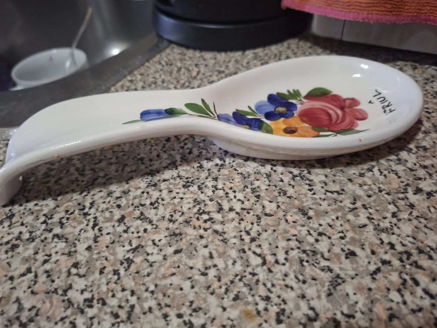 Ceramic Spoon Rest with Floral Design - photo 4