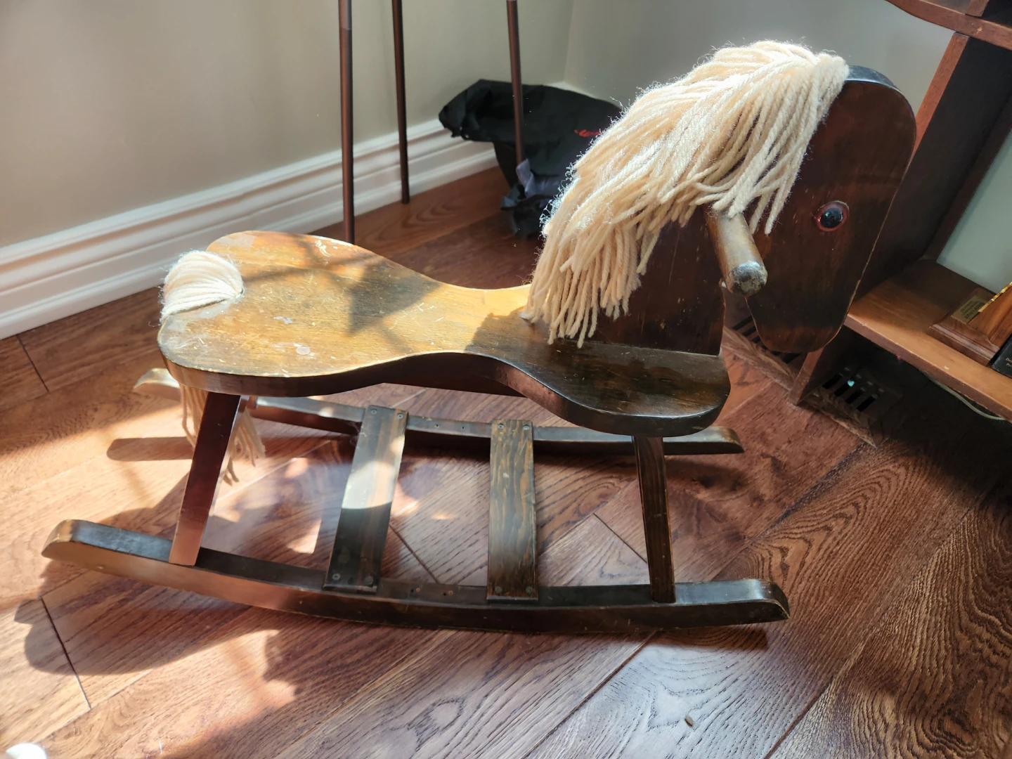 Wooden rocking horse