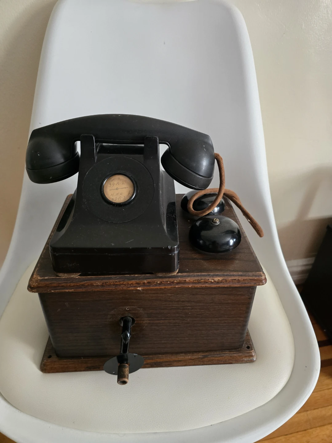 Vintage Black Bakelite Rotary Telephone