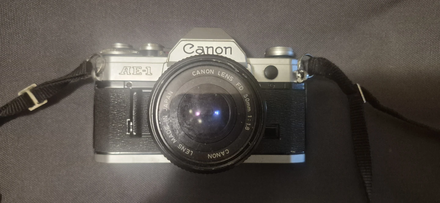 Canon AE-1 35mm Film Camera with 50mm f/1.8 Lens