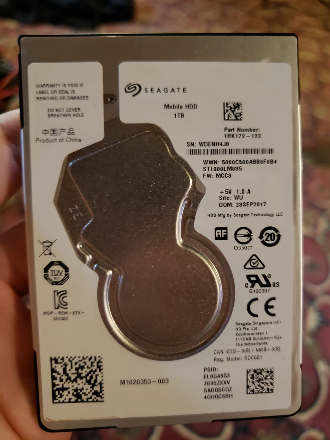 Seagate 1TB 2.5" Laptop Hard Drive
