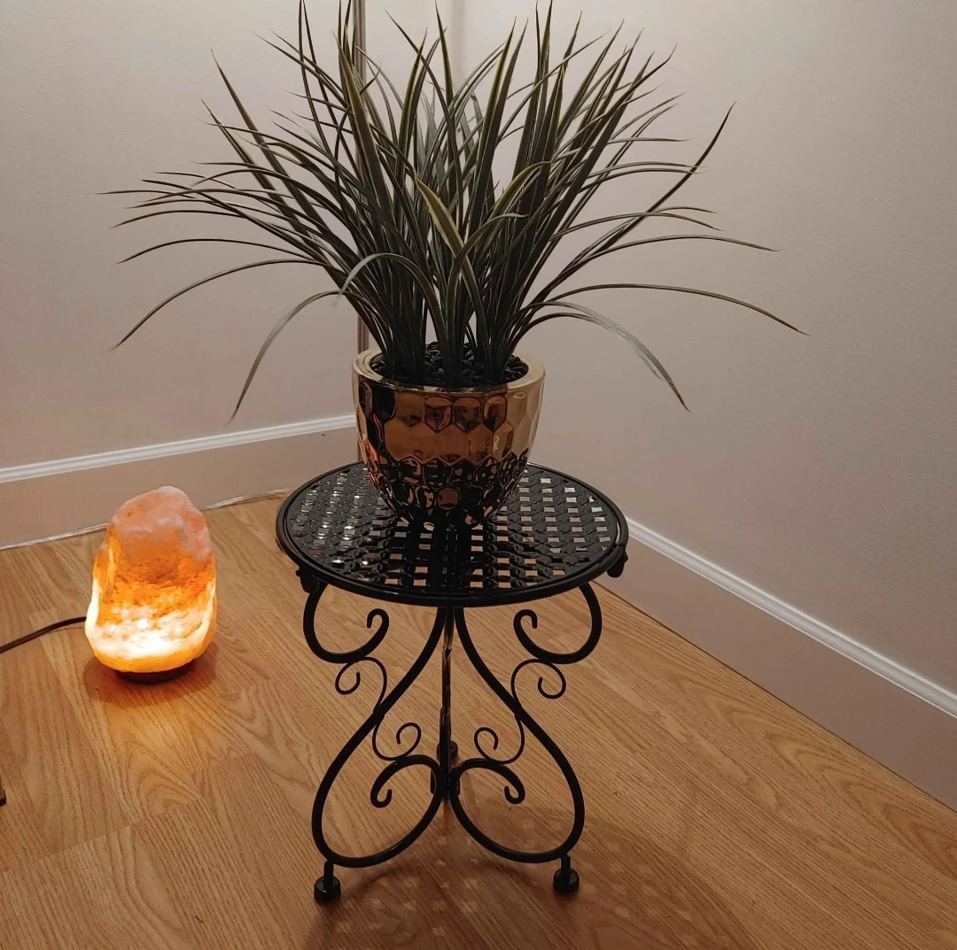 Small Black Metal Accent Table