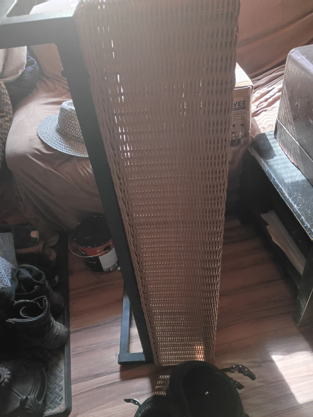 Wicker and Glass Display Cabinet - photo 2