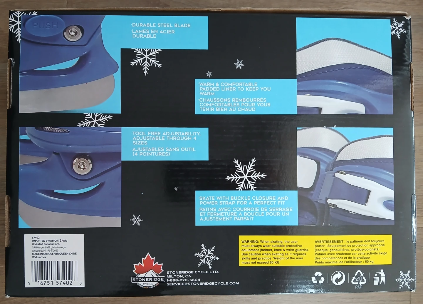 BRAND NEW Adjustable Kids Ice Skates (Sizes Y12-2) - photo 2
