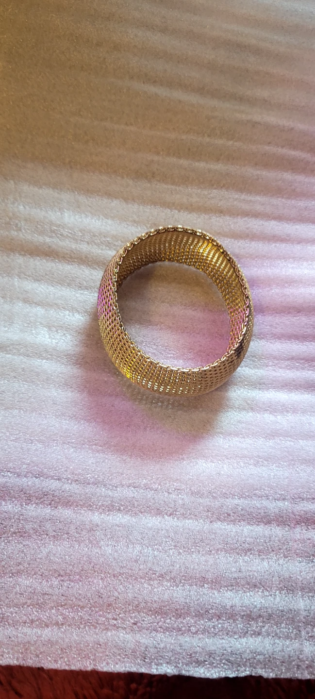 Gold Tone Mesh Bangle Bracelet