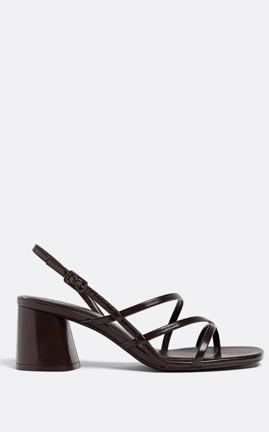 Stradivarius Brown Strappy Block Heel Sandals - photo 2