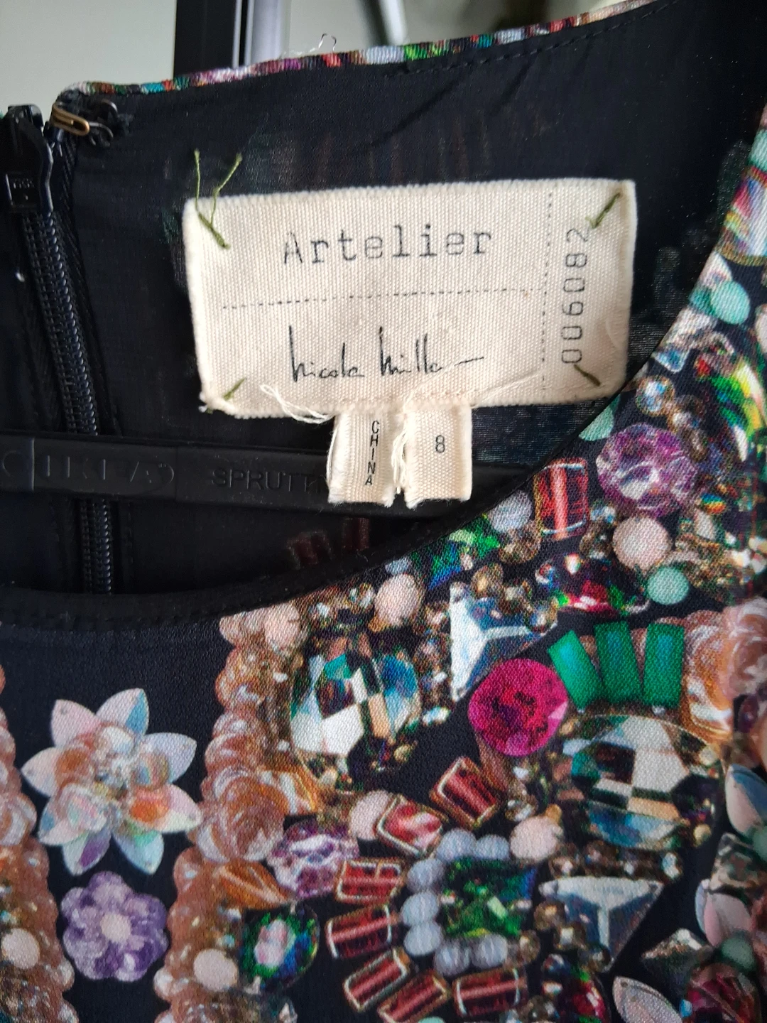 Artelier Nicole Miller Black Embellished Dress Size 8 - photo 2
