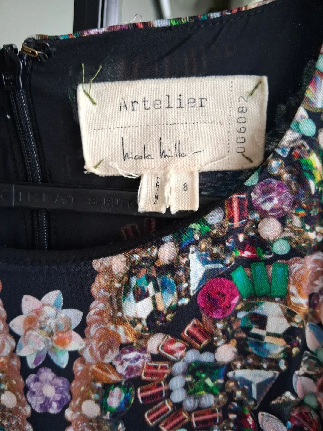 Artelier Nicole Miller Black Embellished Dress Size 8 - photo 2
