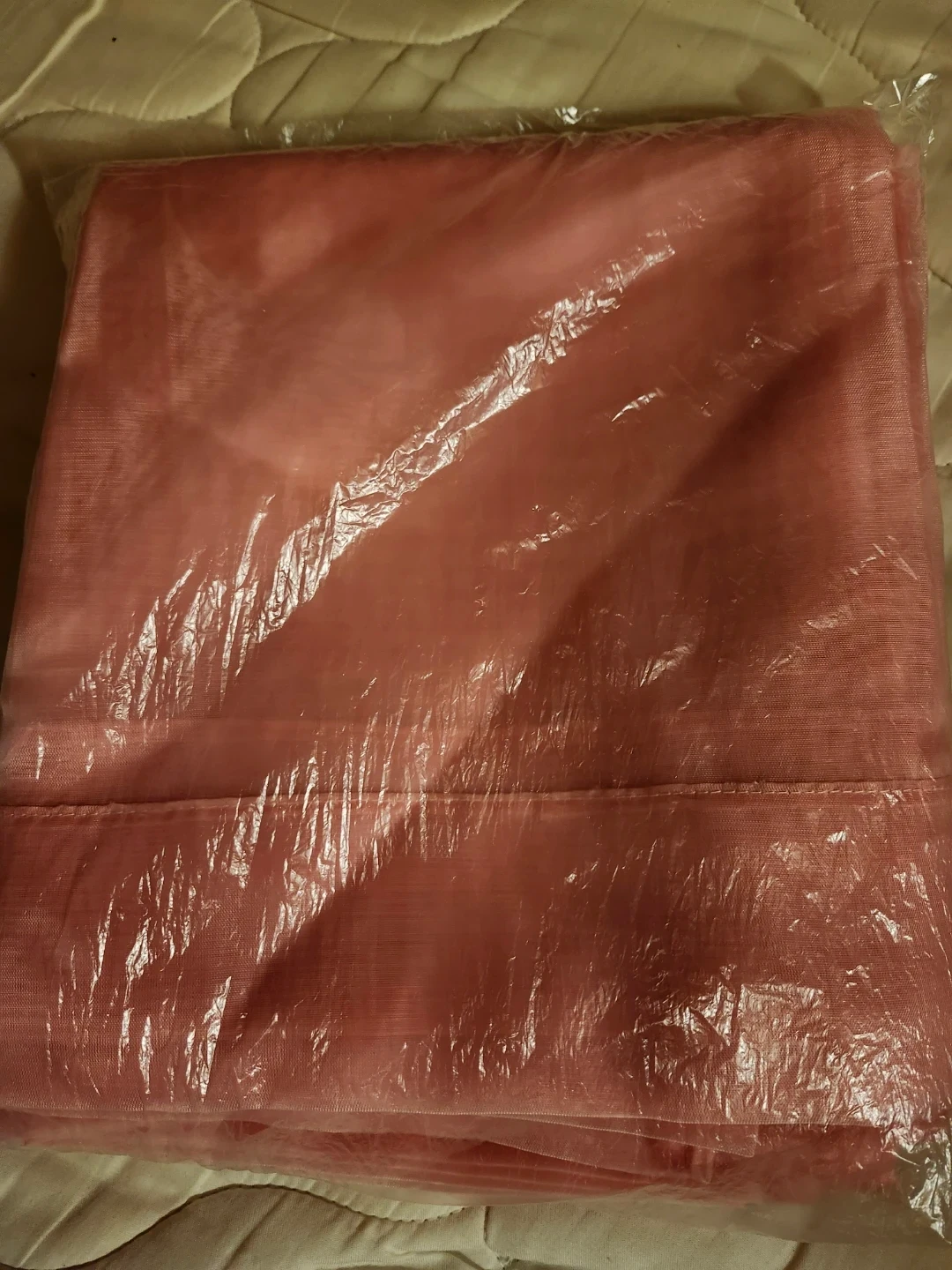 New Set of Pink Sheer Curtains (2 Panels) 84" L