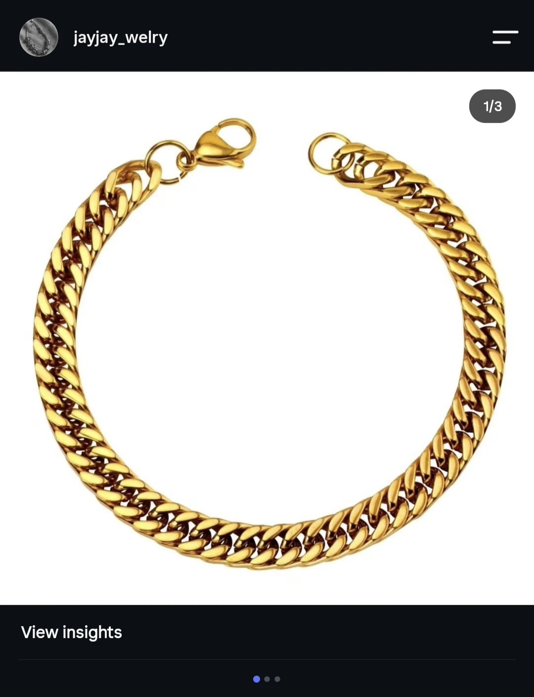 18k Gold Plated Chain Bracelet