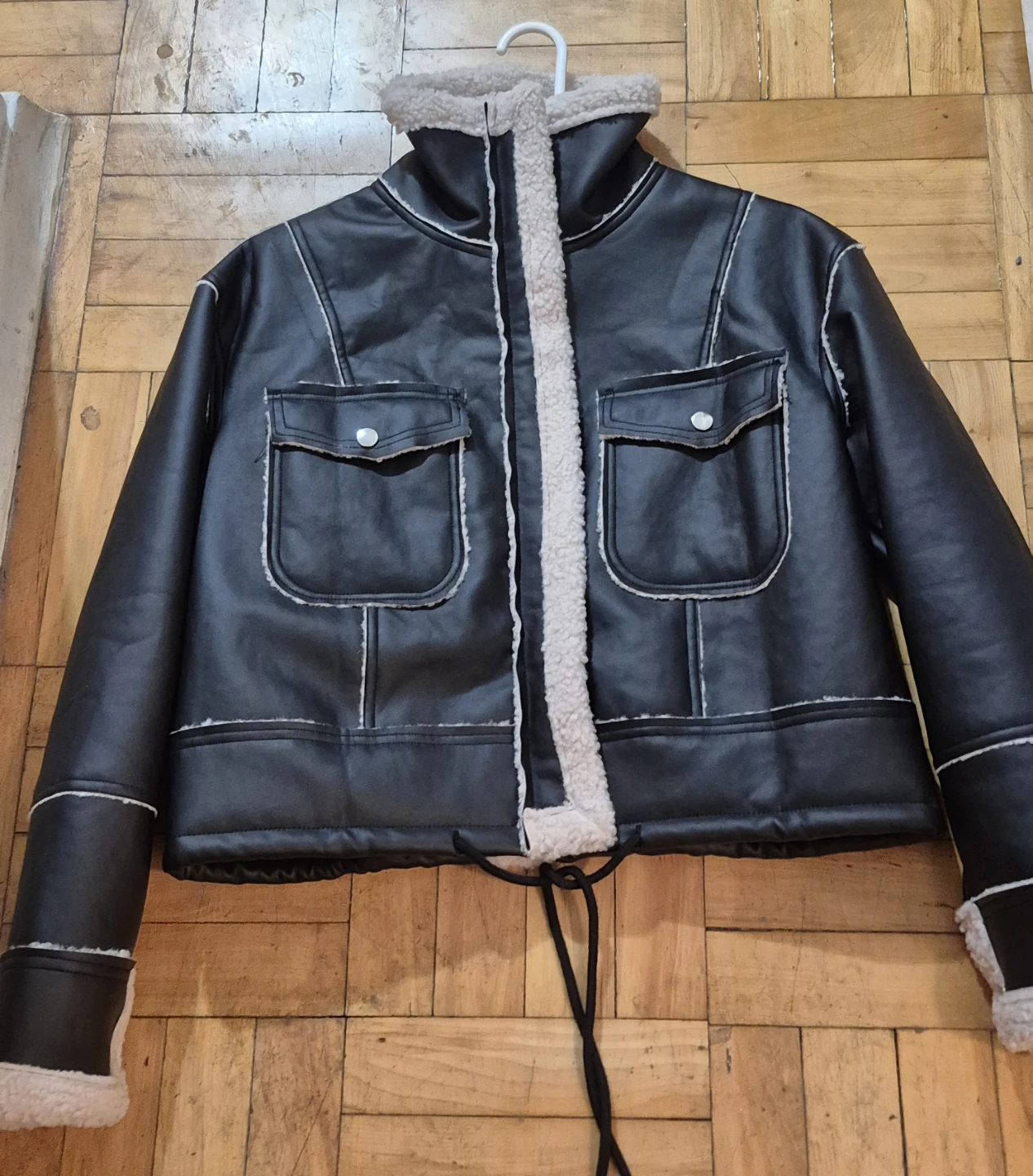 Faux Leather Size Small Black Jacket