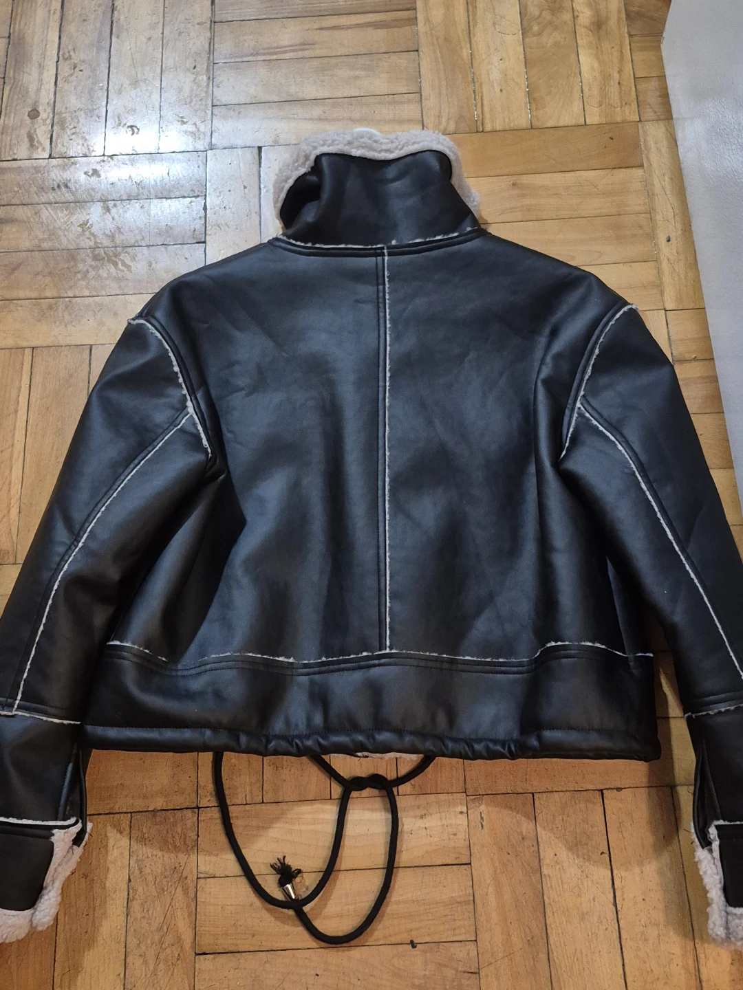 Faux Leather Size Small Black Jacket - photo 2