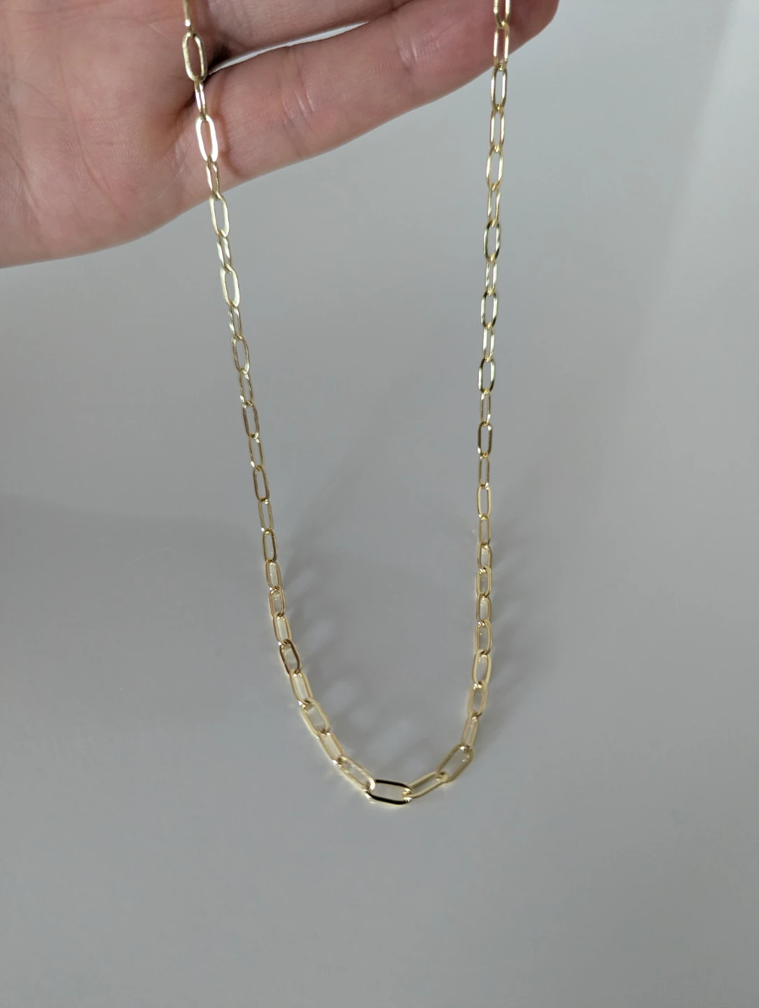 14k Gold Plated 925 Sterling Silver Paperclip Chain Necklace - photo 3